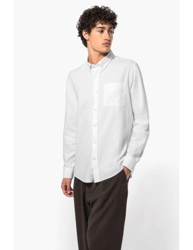 KAR-K516-LONG-SLEEVED WASHED OXFORD COTTON SHIRT